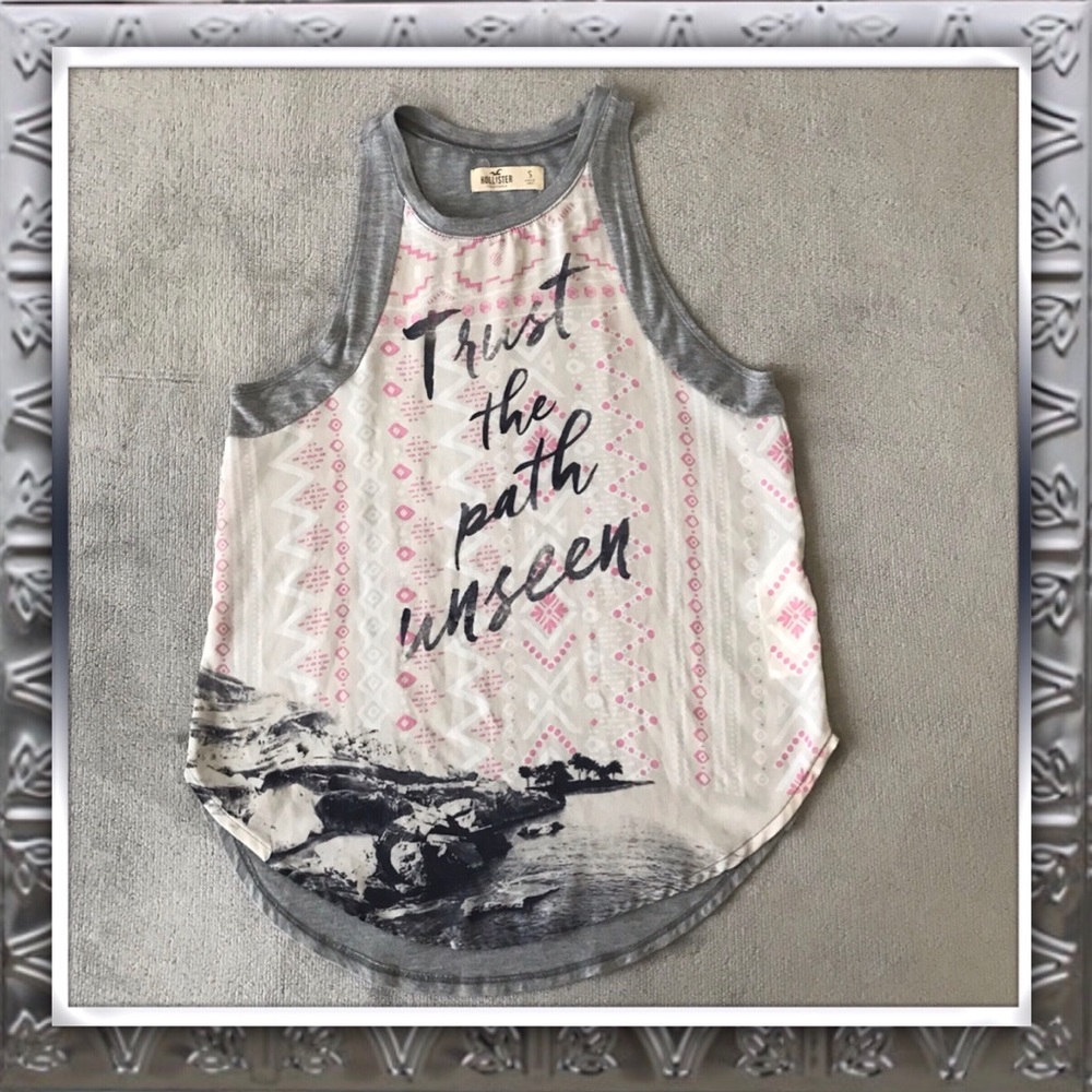 HOLLISTER Tank Flowy Lightweight Boho Shirt
